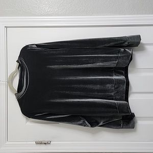 Womens workout top XL gray/black